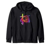 Musique chrétienne Croix Clé de Sol Joyeux Bruit Psaumes 95 1 Sweat à Capuche