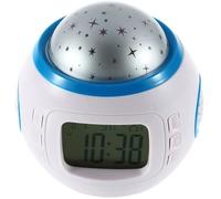 Musique Ciel étoilé étoile projecteur numérique réveil Projection veilleuse Chambre Bureau Horloge Calendrier Enfants Cadeau[841]