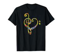 Musique, coeur, clé de fa, clé de sol, J'aime, i love T-Shirt