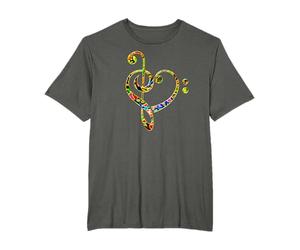 Musique, coeur, clé de fa, clé de sol, J'aime, i love T-Shirt