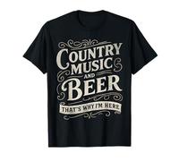 Musique Country et bière : C'est Pourquoi Je suis Ici | Art Vintage T-Shirt