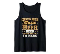 Musique COUNTRY et BIERE C'EST POURQUOI JE SUIS ICI Débardeur