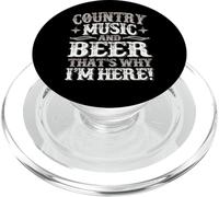 Musique Country et bière Why I'm Here Vintage Western Cowboy PopSockets PopGrip pour MagSafe