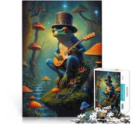 Musique de Guitare Chillin Frog Puzzles pour Adolescents 1000 pièces Défi Difficile Offrir en Cadeau à Toute la Famille 38x26cm