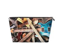 Musique de Guitare électrique imprimée, Trousse de Toilette Trousse de Maquillage Sac à cosmétiques Trousse de Toilette de Voyage Portable