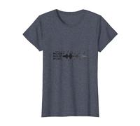 Musique du Bruit tournant : Art mélodique des Ondes sonores T-Shirt, Femme, Bleu Chiné, L