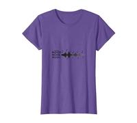 Musique du Bruit tournant : Art mélodique des Ondes sonores T-Shirt, Femme, Violet Chiné, L