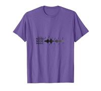 Musique du Bruit tournant : Art mélodique des Ondes sonores T-Shirt, Homme, Violet Chiné, L