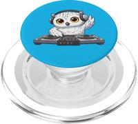 Musique électronique de Danse Mignonne Chouette enneigée DJ PopSockets PopGrip pour MagSafe