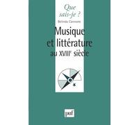 Musique et Littérature au XVIIIe siècle