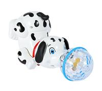Musique et lumière pour chien cascadeur, jouet pour chien chantant et dansant | Chien jouet cascadeur dirigeant la balle avec son LED | La nouveauté rotative imite les animaux dansants pour les et les
