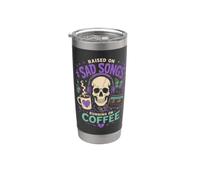 Musique gothique Coffee Mood Broken Heart Listener Vibe Gobelet isotherme en acier inoxydable double paroi