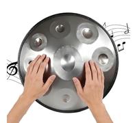 Musique Handpan Drum, Tambour À Langue En Acier Professionnel De 22 Pouces En Ré Mineur, Instrument De Tambour À Main, Pour La Méditation, Le Yoga, La Musicothérapie(Silver,12 notes(440HZ))
