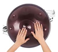 Musique Handpan Drum, Tambour À Langue En Acier Professionnel De 22 Pouces En Ré Mineur, Instrument De Tambour À Main, Pour La Méditation, Le Yoga, La Musicothérapie(Brown,10 notes(440HZ))