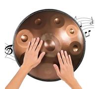 Musique Handpan Drum, Tambour À Langue En Acier Professionnel De 22 Pouces En Ré Mineur, Instrument De Tambour À Main, Pour La Méditation, Le Yoga, La Musicothérapie(Gold,12 notes(432HZ))