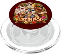 Musique Latine Pop Fiesta Chat Capybara Shiba-Inu Chien Danse PopSockets PopGrip pour MagSafe