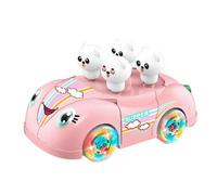 Musique Légère Électrique L'Assemblée Universel Voiture 360 Degrés Rotation Assemblage Jouets De Dessin Animé Bricolage Pliable Voiture Jouets Pour Enfants Cadeau De Noël