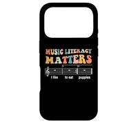 Musique Literacy Matters I Like to Eat Puppies Coque pour iPhone 17 Pro