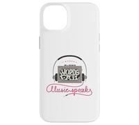 Musique Lovers Where Words Fail Music Speaks Écouteurs Coque pour iPhone 14 Plus