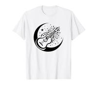 Musique. Lune Musicale T-Shirt Graphique avec Valeur, Homme, Blanc, S