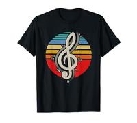 Musique Musicien Notes De Musique Retro Clé De Sol T-Shirt