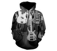 Musique Neutre Guitare Guitare électrique Batterie Ensemble Chanteur de Rue Bar Chant Hip Hop Bande de Rap Sweat décontracté à Manches Longues Sweat à Capuche Pull