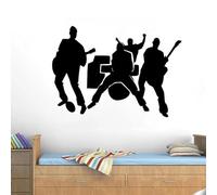 Musique noire Autocollants muraux Swing Band Chambre d’ados Autocollants muraux DIY Déco maison Pour garçons et filles