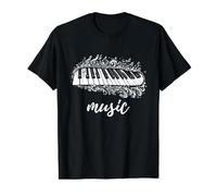 Musique. Note Musicale T-Shirt Graphique avec Valeur, Homme, Noir, S