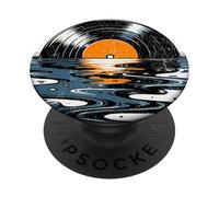 Musique - Old School Nostalgie Disque Vinyl PopSockets PopGrip Adhésif