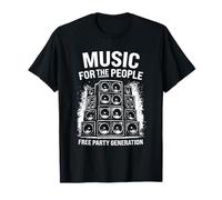 Musique Old Skool Rave, système Audio Raving, Illustration Raver T-Shirt