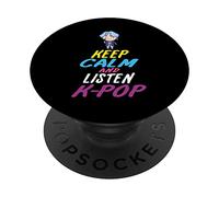 Musique pop coréenne - Keep Calm et écoutez K-Pop PopSockets PopGrip Interchangeable