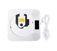 Musique portable CD Joueur Bluetooth-Compatible Bureau Mont Mount Smart DVD Contrôle télécommandé du joueur Haut-Fi Haut-Fi Féminin Radio USB MP3(White EU plug)
