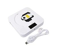 Musique portable CD Joueur Bluetooth-Compatible Bureau Mont Mount Smart DVD Contrôle télécommandé du joueur Haut-Fi Haut-Fi Féminin Radio USB MP3(White US plug)
