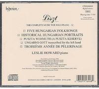 Musique Pour Piano Vol. 12 : Années De Pelerinage, 3ème Annee, Pieces Hongroises Howard, Piano