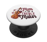 Musique pour Violon Mom of A Treble Maker PopSockets PopGrip Adhésif