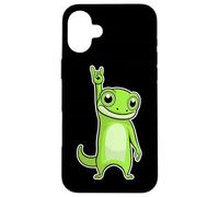 Musique Rock rétro de Cute Lizard, Gecco Coque pour iPhone 16 Plus