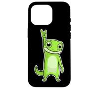 Musique Rock rétro de Cute Lizard, Gecco Coque pour iPhone 16 Pro