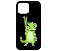 Musique Rock rétro de Cute Lizard, Gecco Coque pour iPhone 16 Pro Max