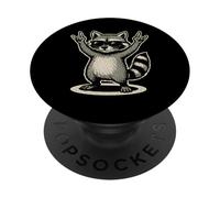 Musique Rock rétro de Raccoon PopSockets PopGrip Adhésif
