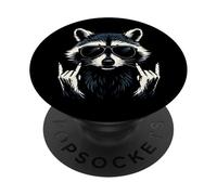 Musique Rock rétro de Raccoon PopSockets PopGrip Adhésif