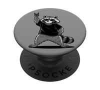 Musique Rock rétro de Raccoon PopSockets PopGrip Adhésif