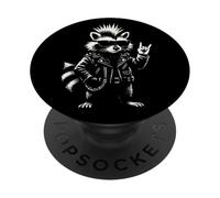 Musique Rock rétro de Raccoon PopSockets PopGrip Adhésif