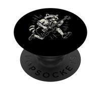 Musique Rock rétro de Raccoon PopSockets PopGrip Adhésif