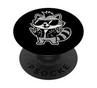 Musique Rock rétro de Raccoon PopSockets PopGrip Adhésif