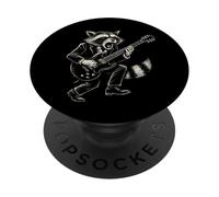 Musique Rock rétro de Raccoon PopSockets PopGrip Adhésif