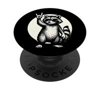 Musique Rock rétro de Raccoon PopSockets PopGrip Adhésif