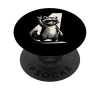 Musique Rock rétro de Raccoon PopSockets PopGrip Adhésif