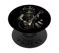 Musique Rock rétro de Raccoon PopSockets PopGrip Adhésif