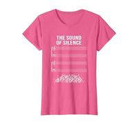 Musique sans Notes - The Sound of Silence T-Shirt, Femme, Rose Chiné, M