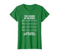 Musique sans Notes - The Sound of Silence T-Shirt, Femme, Vert Kelly, 3XL